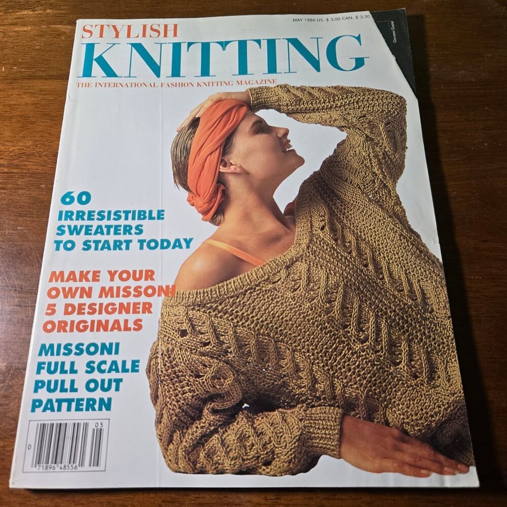 Stylish Knitting magazine May 1986 Vintage Sweaters Missoni FAIR